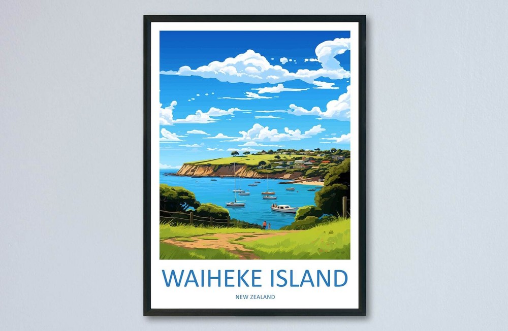 Waiheke Island Travel Print Wall Art Waiheke Island Wall Hanging Home Dcor