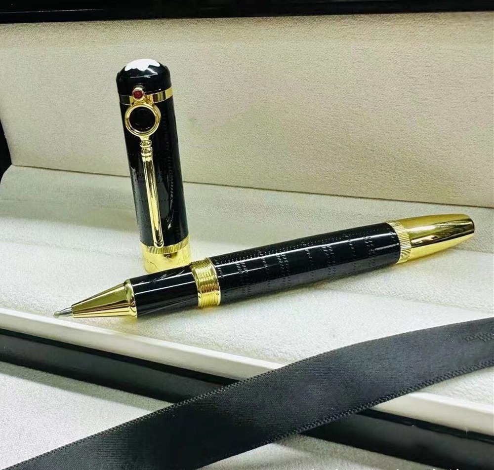 Deluxe Writers Series Black - Gold Clip 0.7mm Rollerball Pen No Box