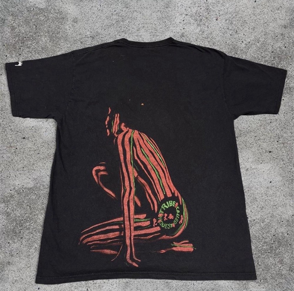 Vintage 90s Stussy X A Tribe Called Quest Low End Theory Graphic T Shirt Men XL