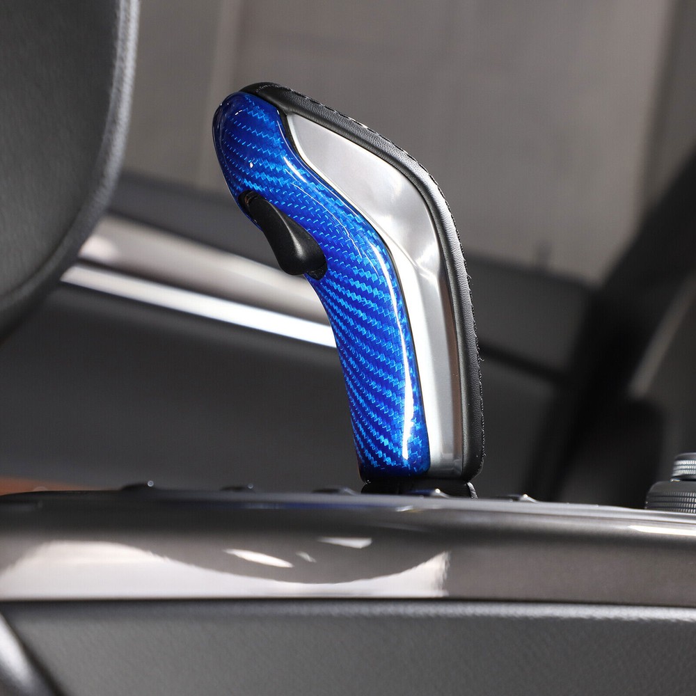 Blue Carbon Fiber Shift Knob Cover for 2019+ Maserati Ghibli Levante