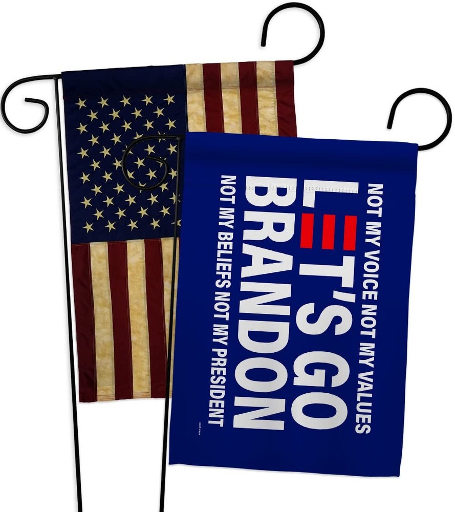 FJB Not My Voice Double-Sided USA Political Garden Yard Flag Americana Decor