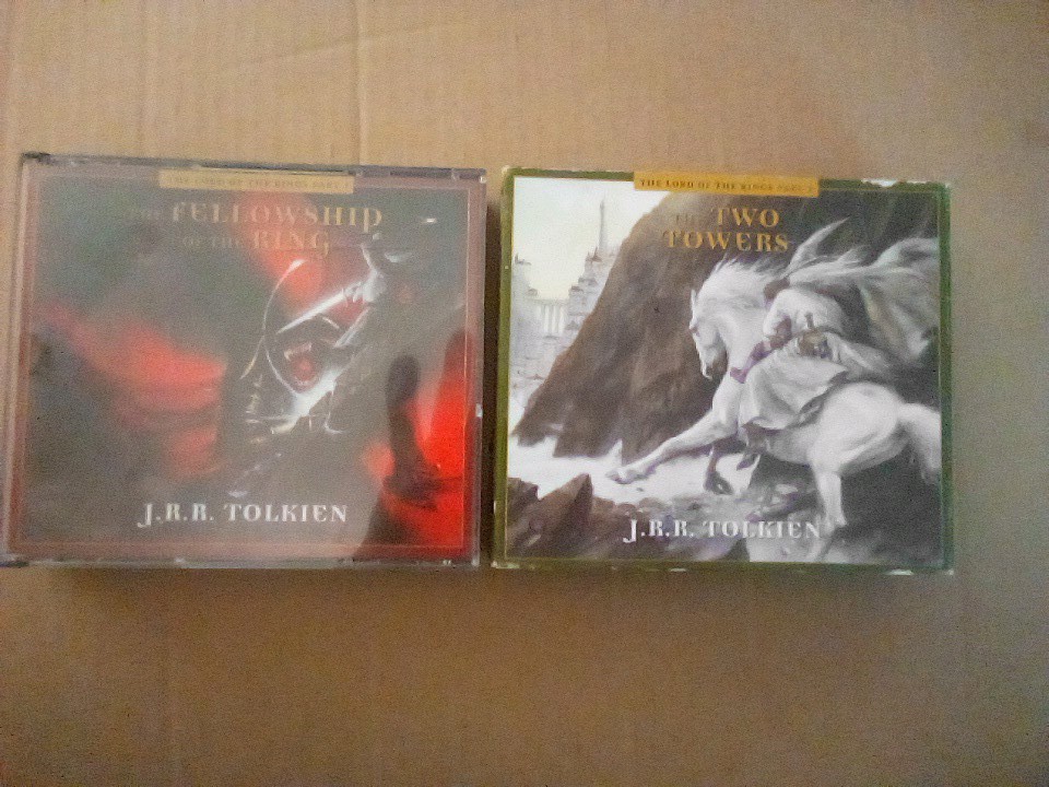 J.R.R. Tolkien:  Lot of 2 sets:  Fellowship of the Ring, Two Towers Audio CD