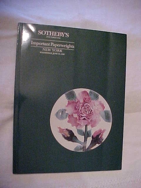 Sotheby's Auction Catalog, Important Paperweights, New York (1988