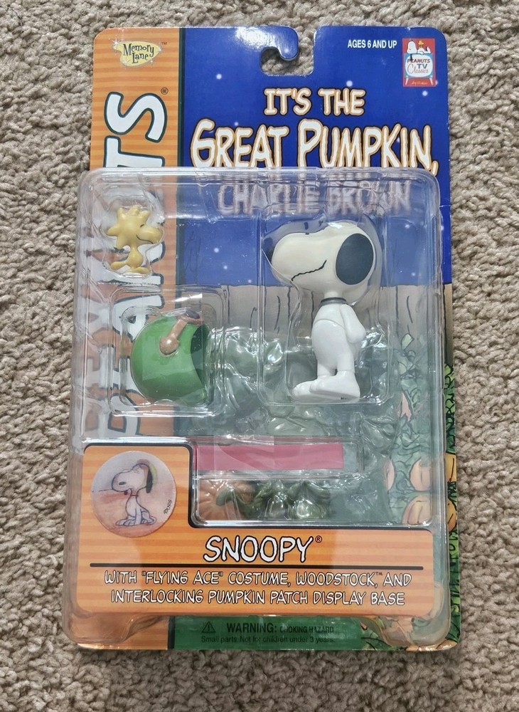 VTG Halloween 2002 It's The Great Pumpkin Memory Lane Snoopy & Ace Woodstock NIB