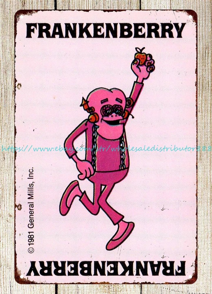 1981 monster cereal Frankenberry General mills playing Cards metal tin sign