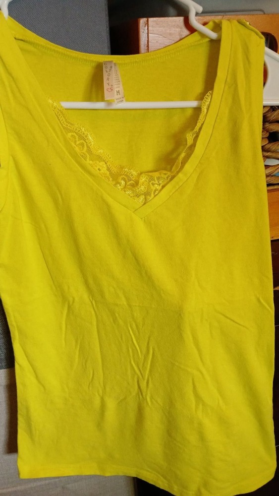 VTG Chicos Tank Top Size 3 (Womens 16) Green Sleeveless Shirt