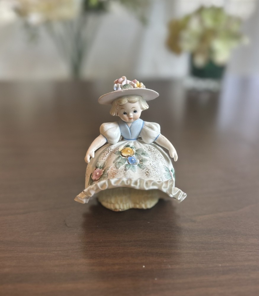 Lefton Porcelain Bloomer Girl Vintage Figurine KW1702