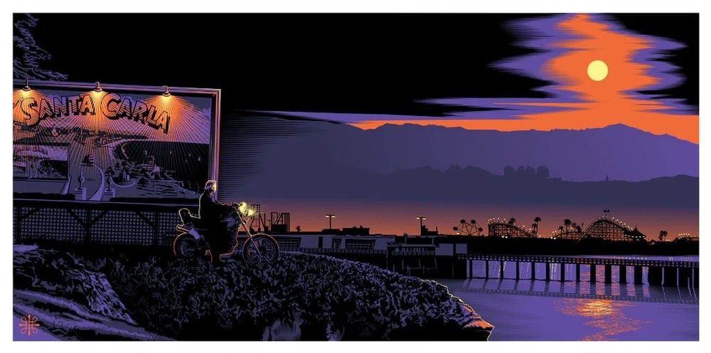 The Lost Boys by Jeff Boyes x/50 Screen Print Movie Art Poster 24” x 12”5-color Screen Print, 24” x 12”, Limited Edition of 50
