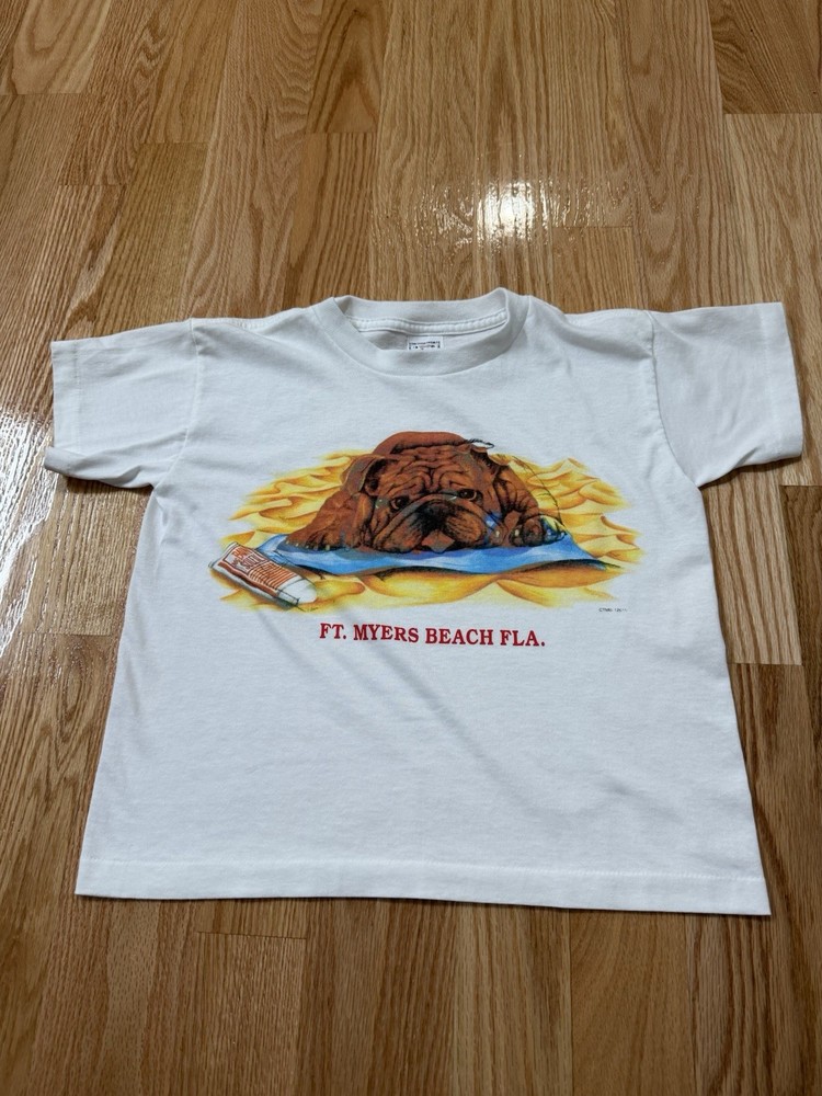 Vintage Pug T-Shirt Women’s Size Extra Small Fort Myers Beach Florida