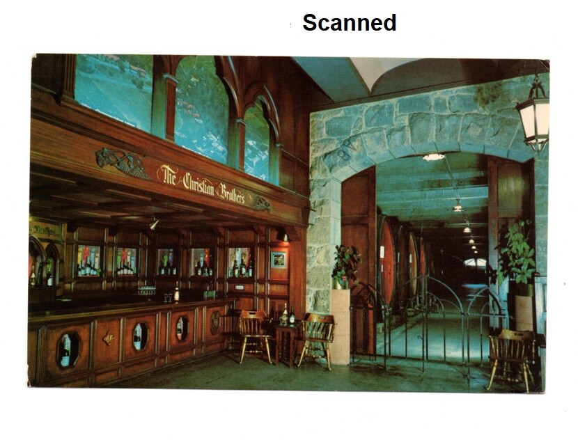 CA Postcard St Helena Christian Brothers Wine Champagne Cellar Posted 1975