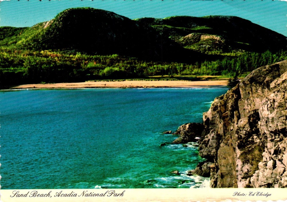 Sand Beach Acadia National Park Maine Postcard-image