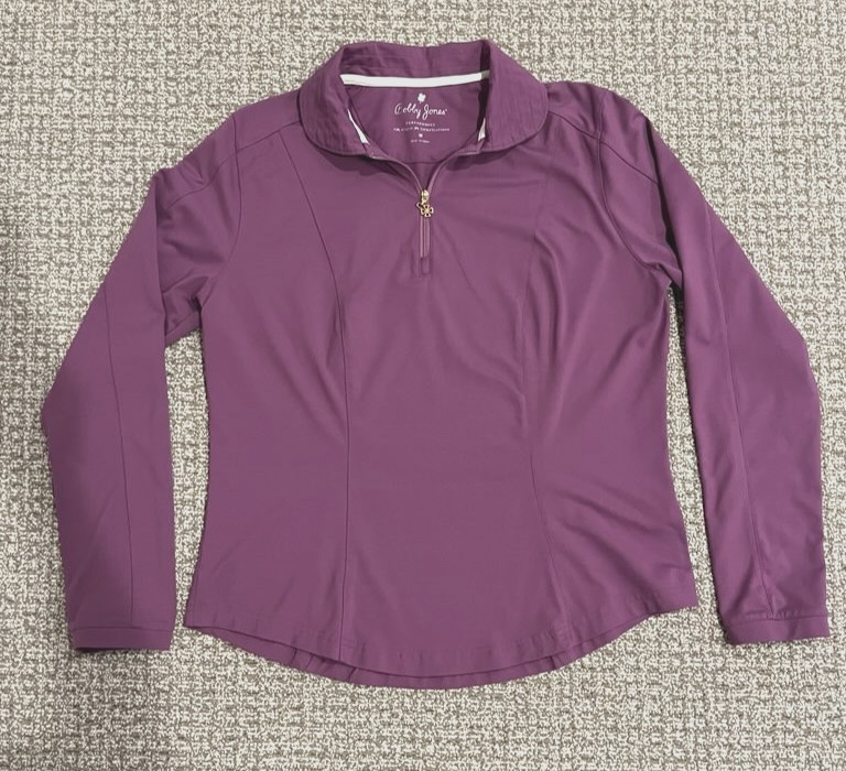 Bobby Jones Performance 1/4 Zip Pullover Women's Long Sleeve Lavender  Size M