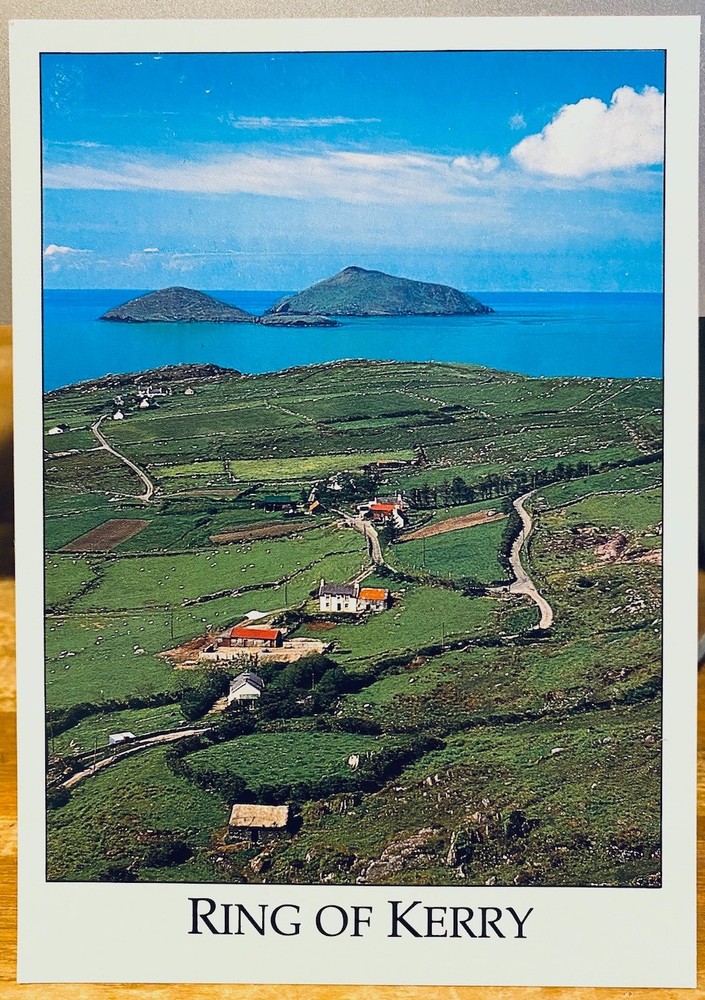 Irish Postcard RING OF KERRY Derrynane Deenish Is Liam Blake Real Ireland S34