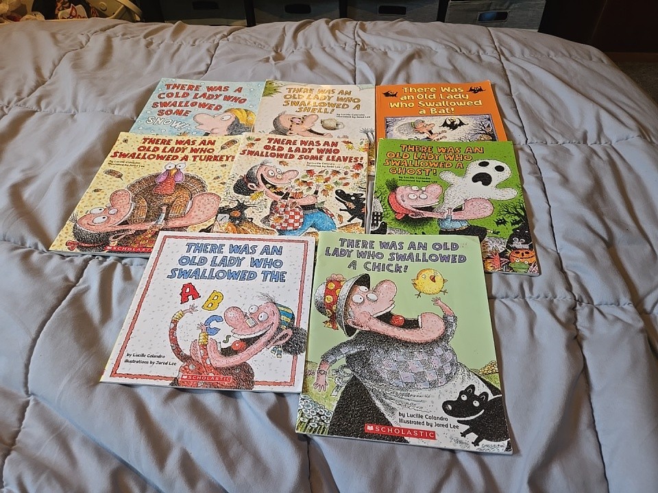 There Was an Old Lady Who Swallowed Book Lot Of 8 Paperback