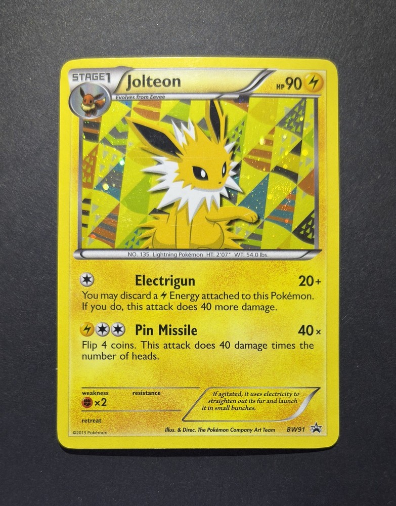 Jolteon BW91 Black & White Promo Cosmos Holo 2013 Pokemon Card