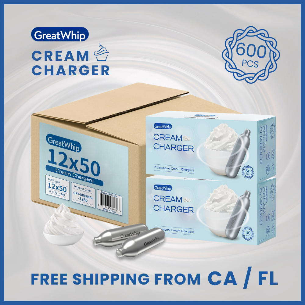 BULK PRICE Whipped Cream Chargers 600 PCS GreatWhip Pure Whip * NEW PACKAGING *