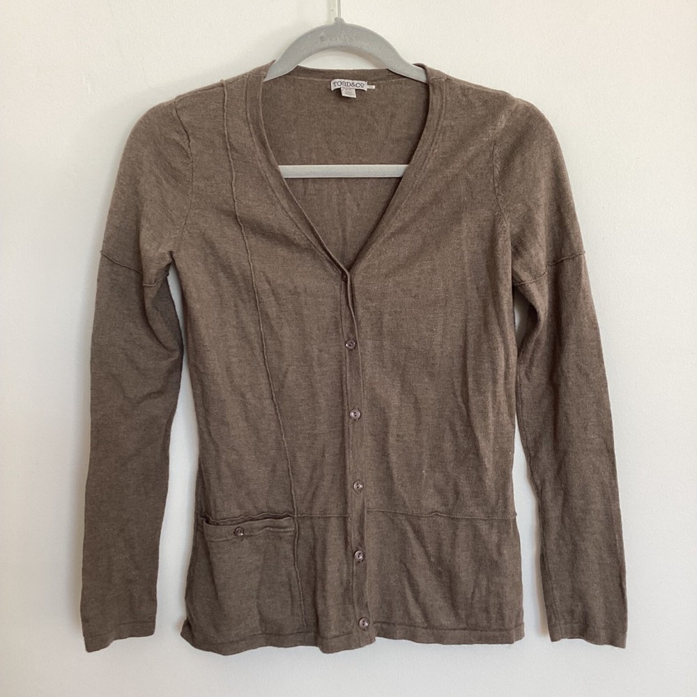 Toad & Co Gypsy Cardigan Sweater Merino Wool Blend Size X-Small