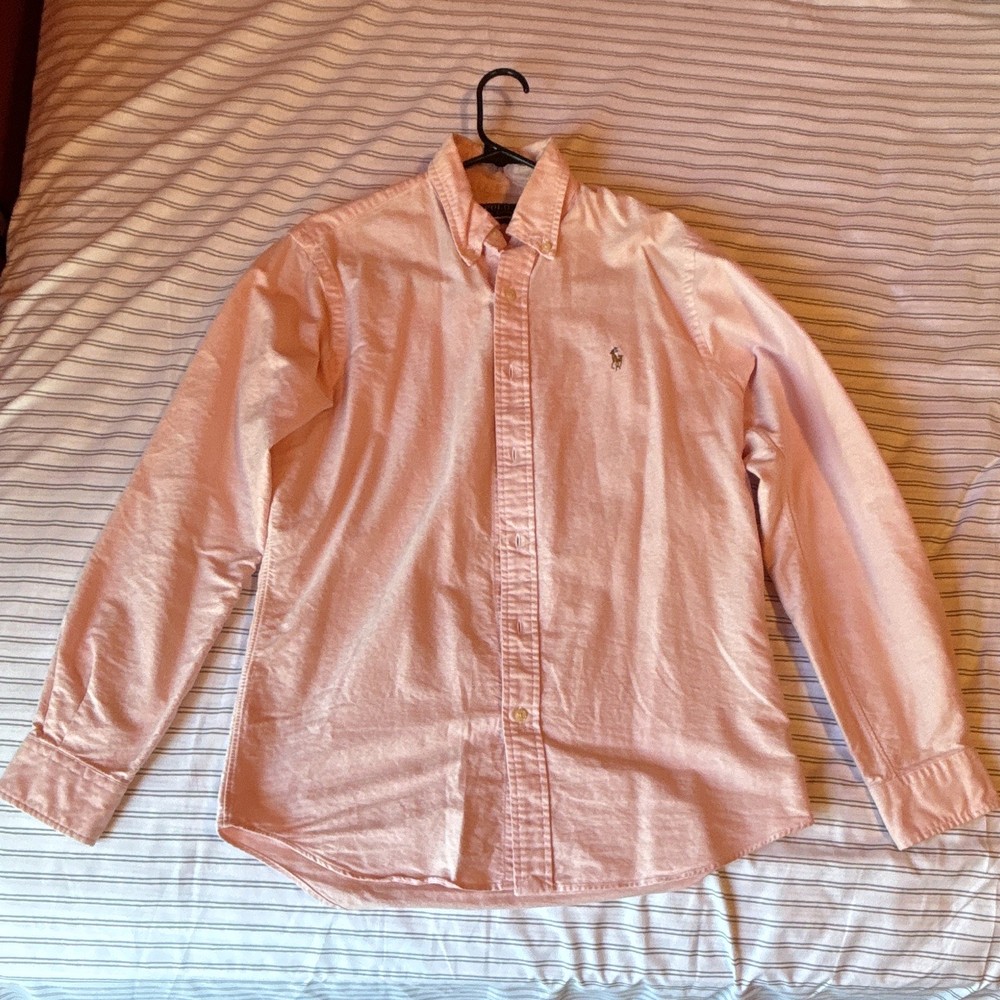 Polo Ralph Lauren Classic Fit Pink Cotton Long Sleeve Button-Down Shirt S