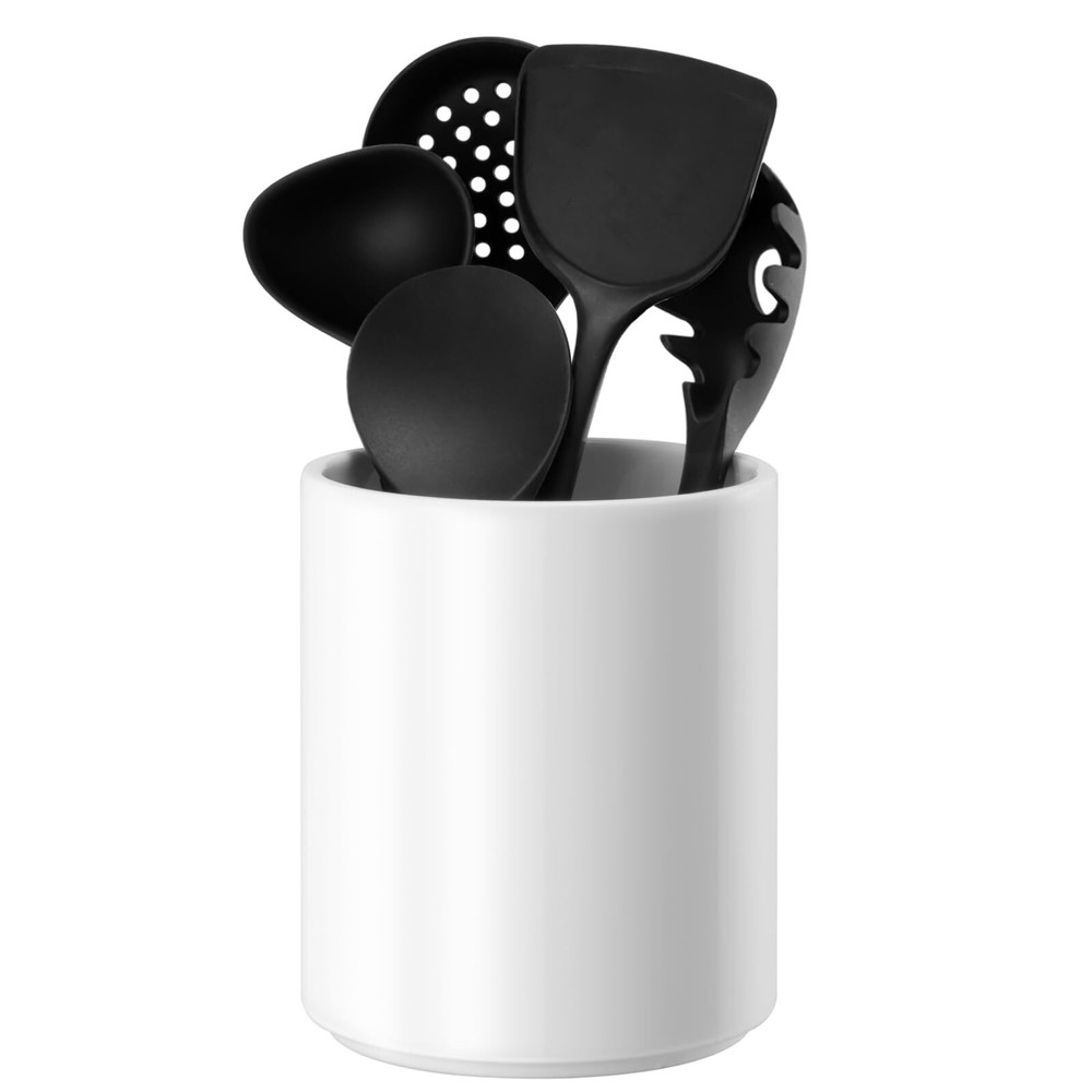 Utensil Holder Kitchen Utensil Holder for Countertop Ceramic Cooking Utensil ...