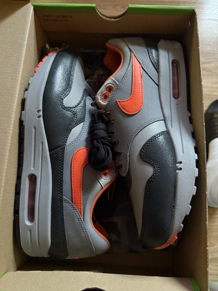 Nike Air Max 1 SP HUF Brilliant Orange Men's Size 8.5 Mens