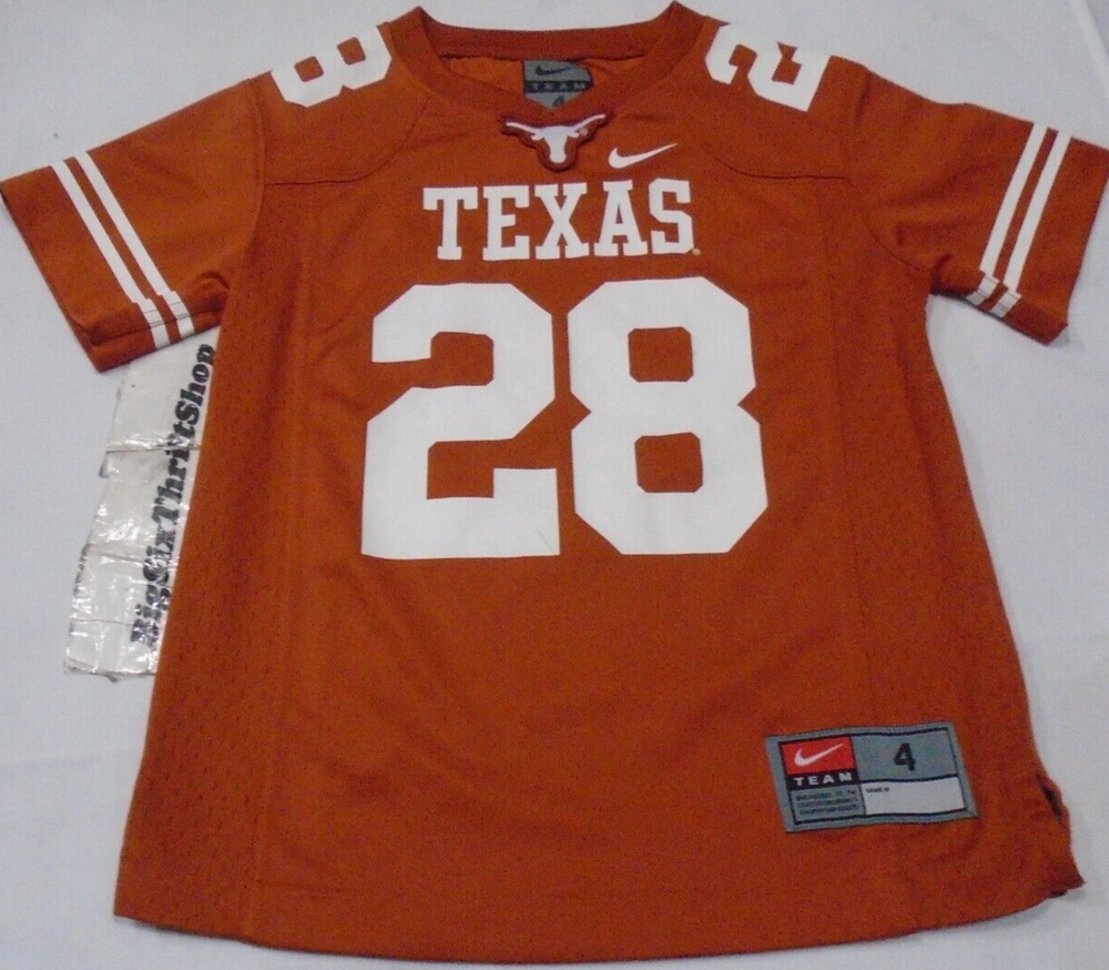 Nike Texas Longhorns #28 NCAA Youth Football Jersey Size 4
