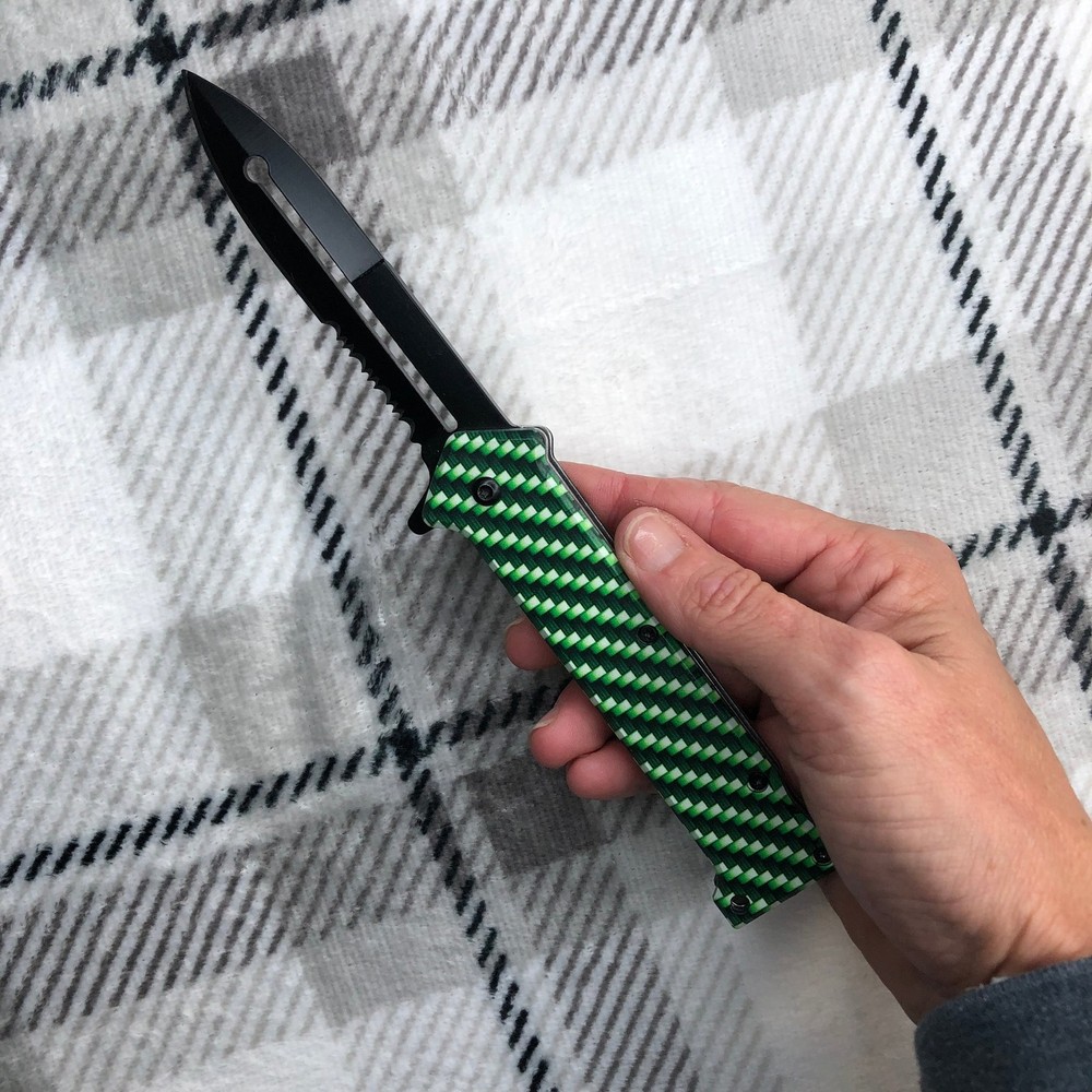 Spring Assisted Open Folding Pocket Knife 8