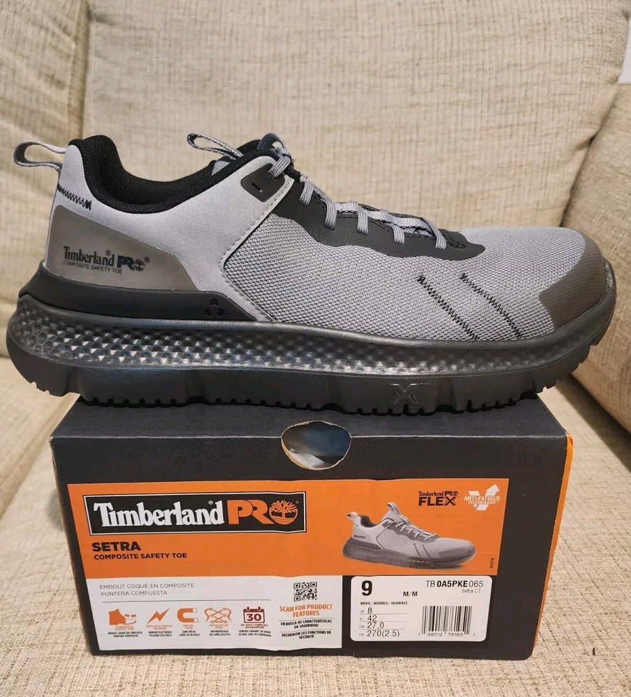 Timberland PRO Setra Low Mens Comp Toe EH Slip Resistant Work Shoes Size 9
