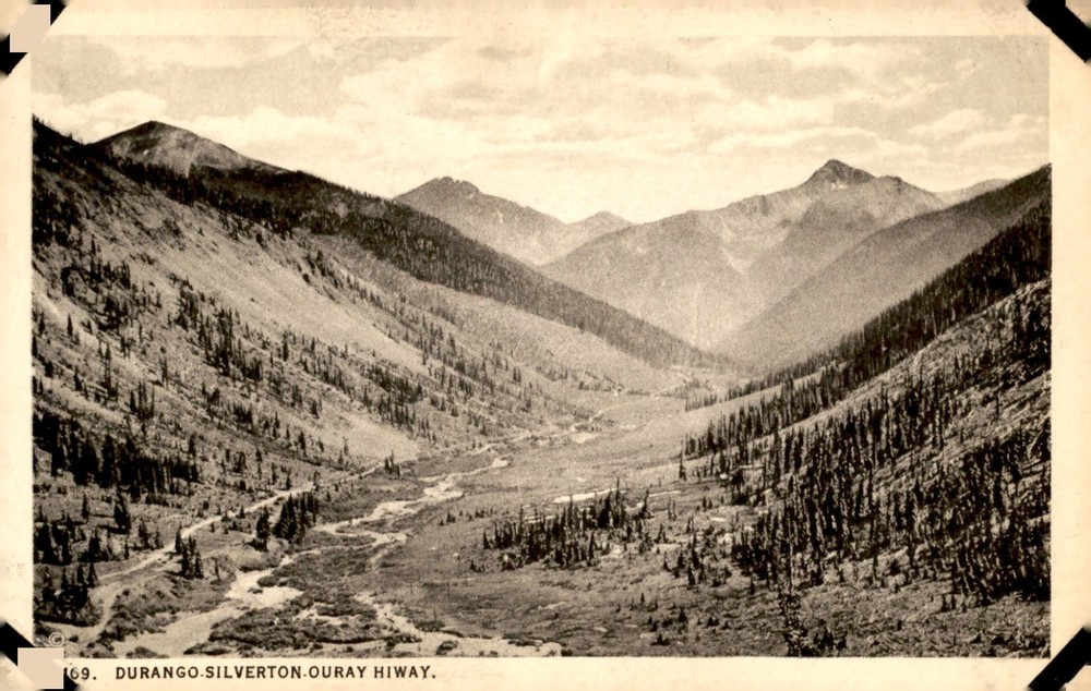 Durango Silverton Ouray Hiway, 1923 Postcard