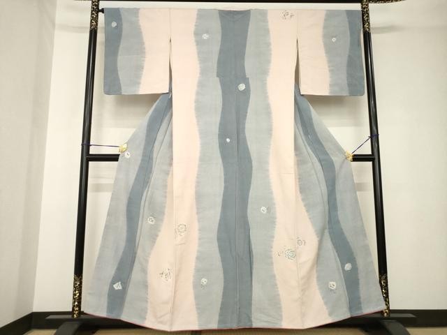 Heiwaya Kimono Pongee Tsujigahana Fine Pattern Used