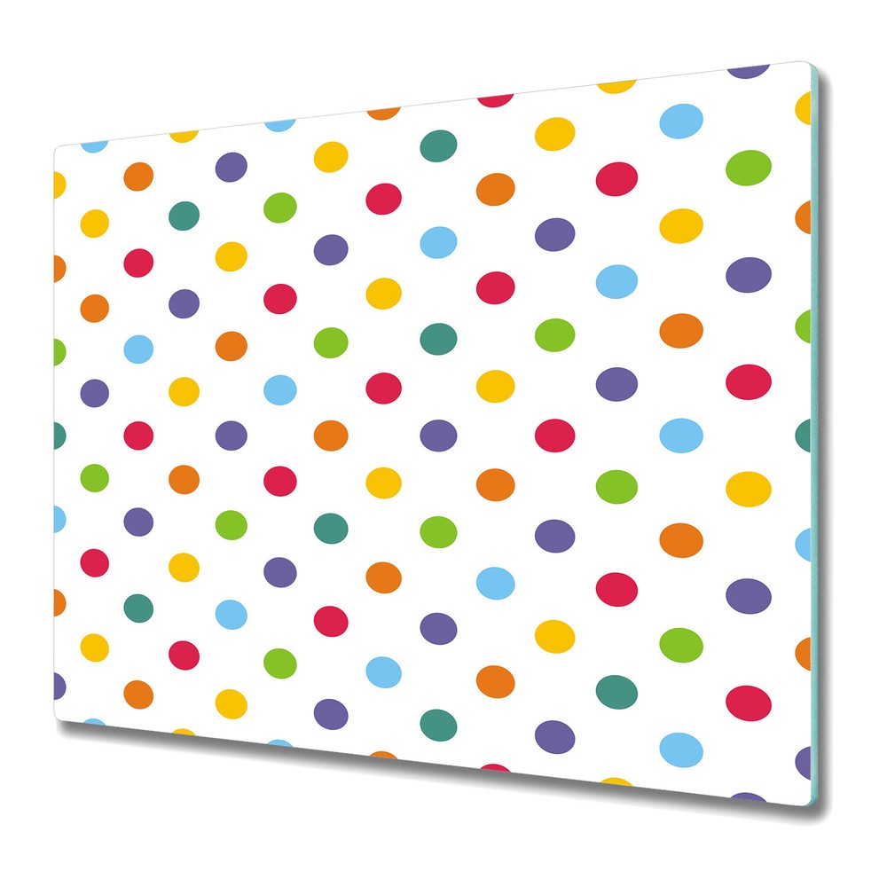 Glass Surface Protector Colourful polka dots Colourful purple & green 60x52