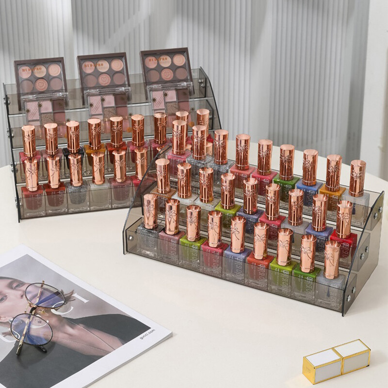 Acrylic Makeup Nail Polish Storage Organizer Wall Rack Display Stand Multi-layer