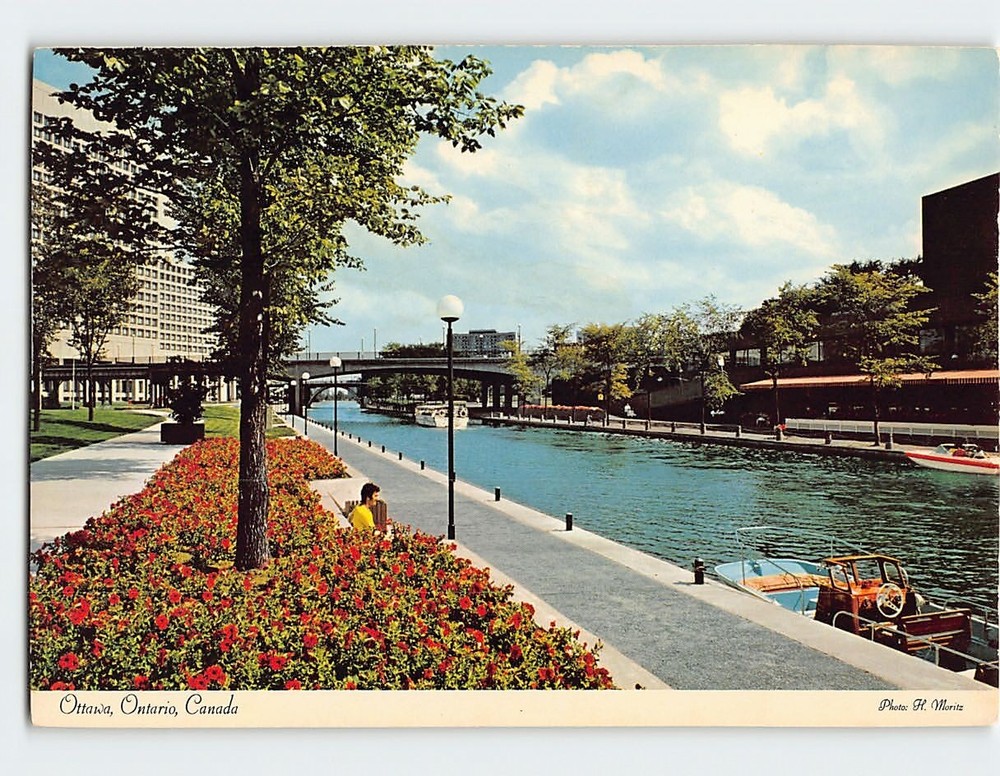 Postcard Rideau Canal Ottawa Ontario Canada