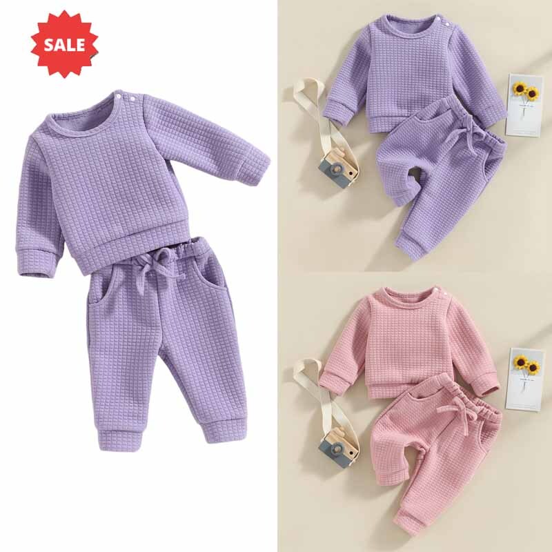 Toddler Kids Girls Boys Sweatshirt Tops Pants Tracksuit Set Baby Outfit Clothes