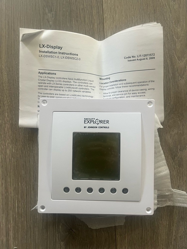 Johnson Controls LX-DSWSC2-0 LCD Display and Scheduler Flush Mount