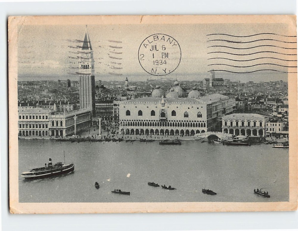 Postcard Doge's Palace Venice Italy