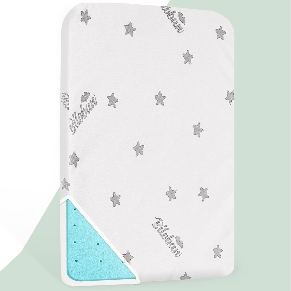 Memory Foam Crib Mattress with Removable Cover Toddler Bed Mattress Pad Topper
