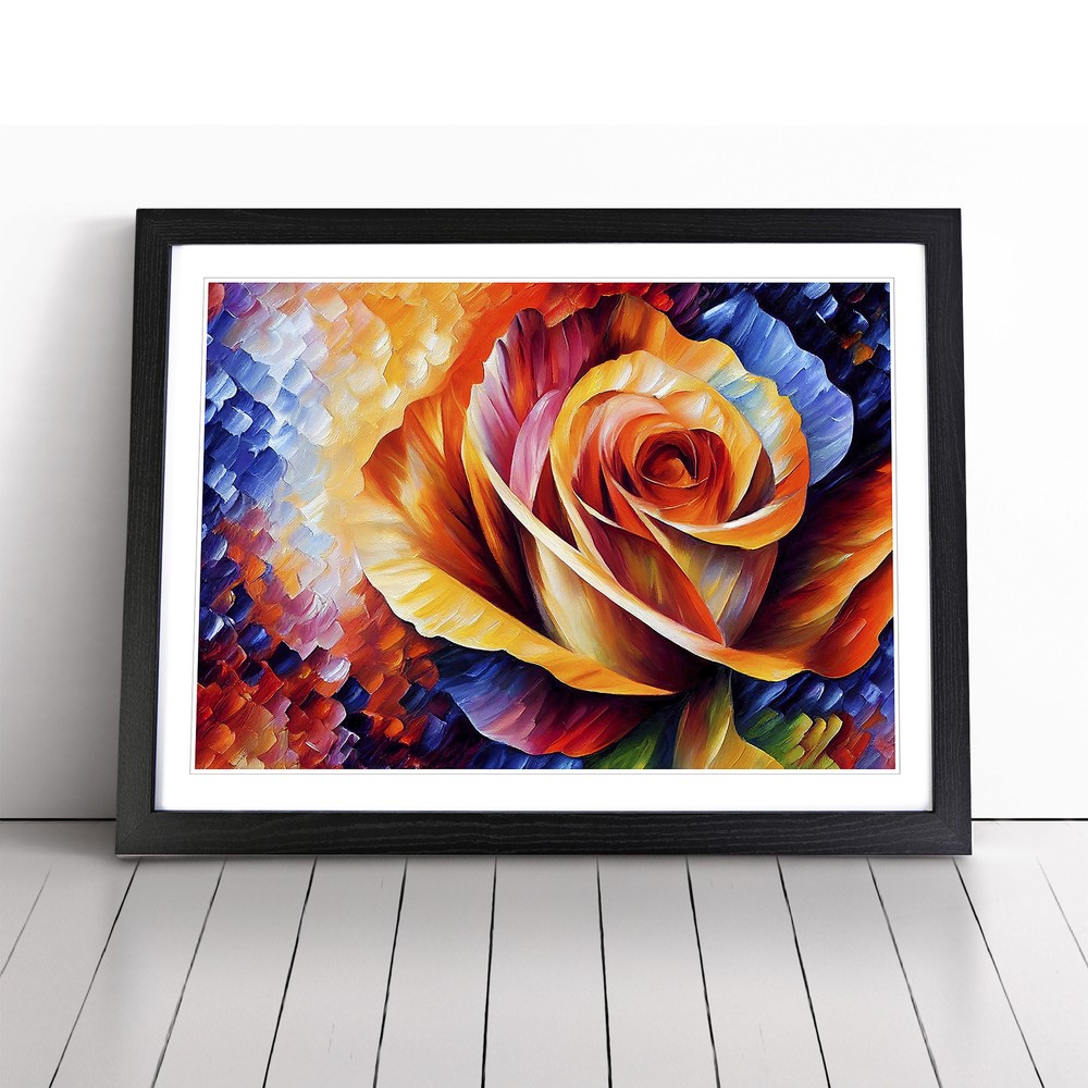 Rose Flower Vol.6 Abstract Wall Art Print Framed Canvas Picture Poster Decor