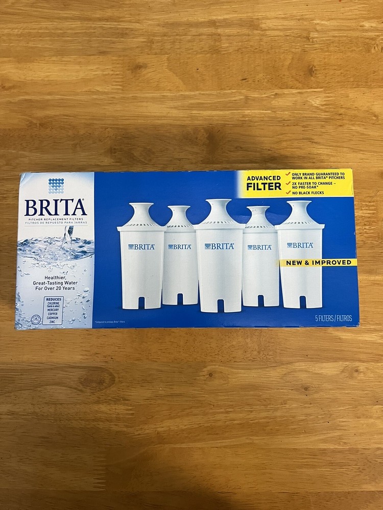 New Brita Pitcher Replacement Water Filters 5-Pack Genuine OEM