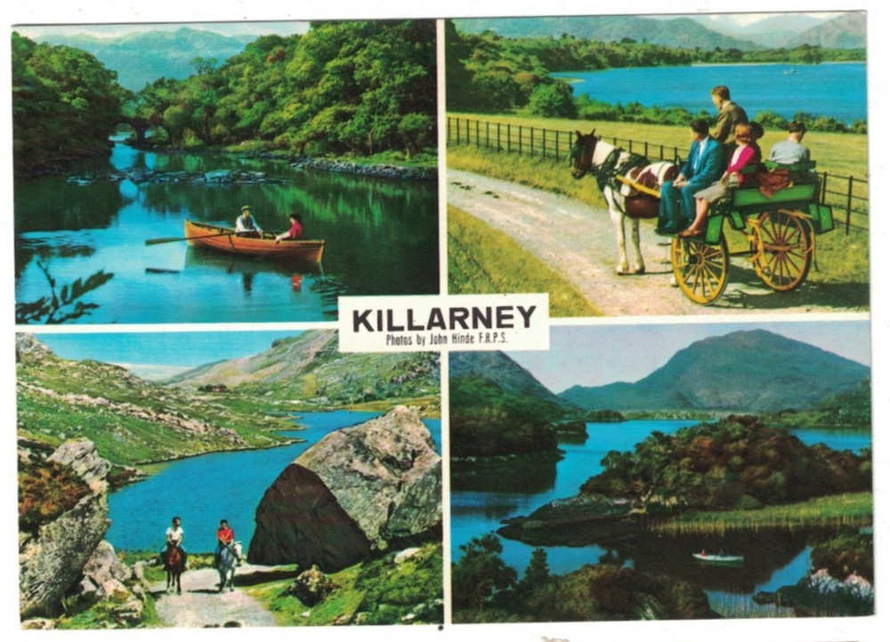 Vintage 1960-1970 Multi-View Postacard Greetings From Killarney Ireland