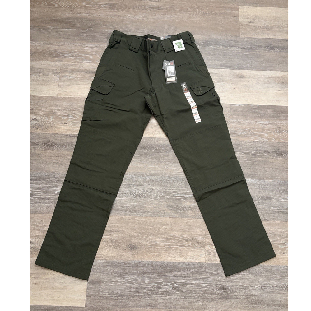 5.11 Tactical Men's Solid Green Pants Regular Size 34 x 34 US Tactical Apparel