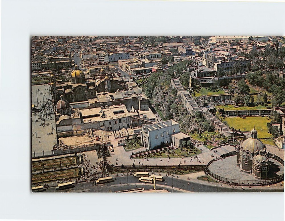 Postcard Aerial View Guadalupe Basilica Mexico