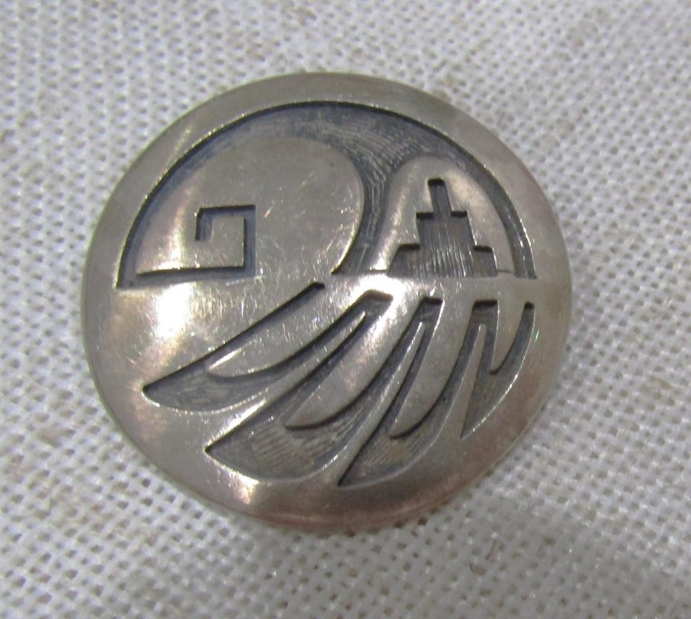 Jewelry   Vintage Native American Hopi Sterling Silver Brooch    Lot #123