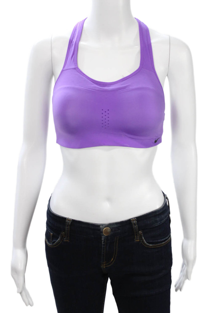 Nike Womens Tops Sleeveless Polyester Sport Bra Purple Size MFree Shipping in US $100+ Orders | $6.95 Orders Below