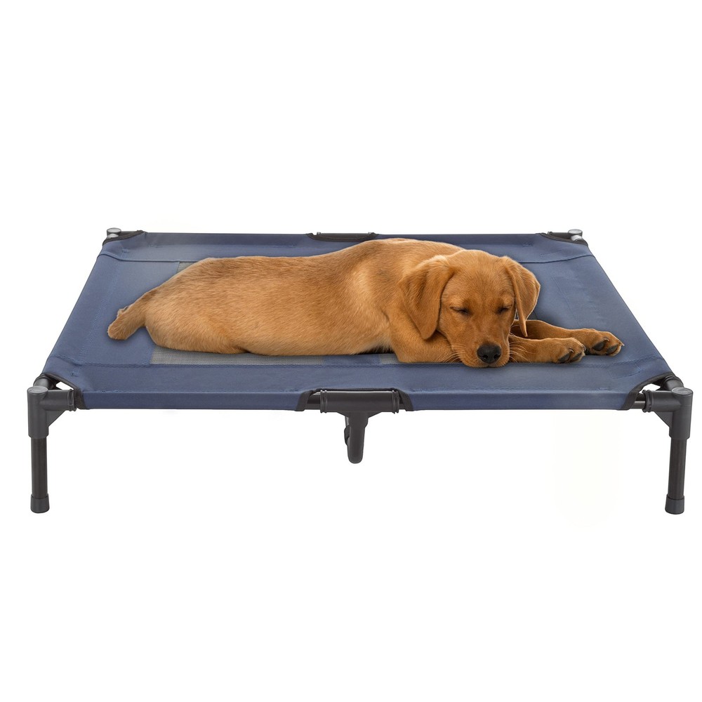 Elevated Dog Bed 36x29.75 Inch Portable Pet Cot with Non-Slip Feet for Indoor Outdoor Use