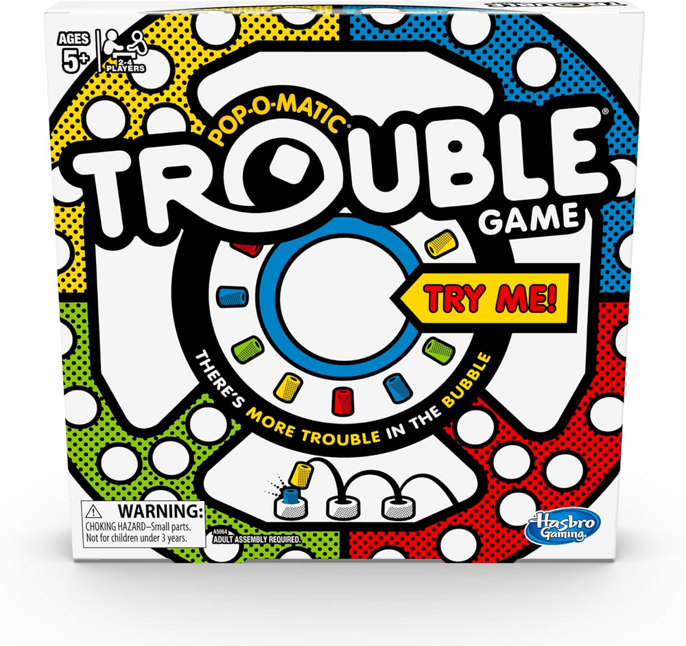 Gaming Trouble Board Game for Kids Ages 5 and up 2-4 Players (Packaging May Vary