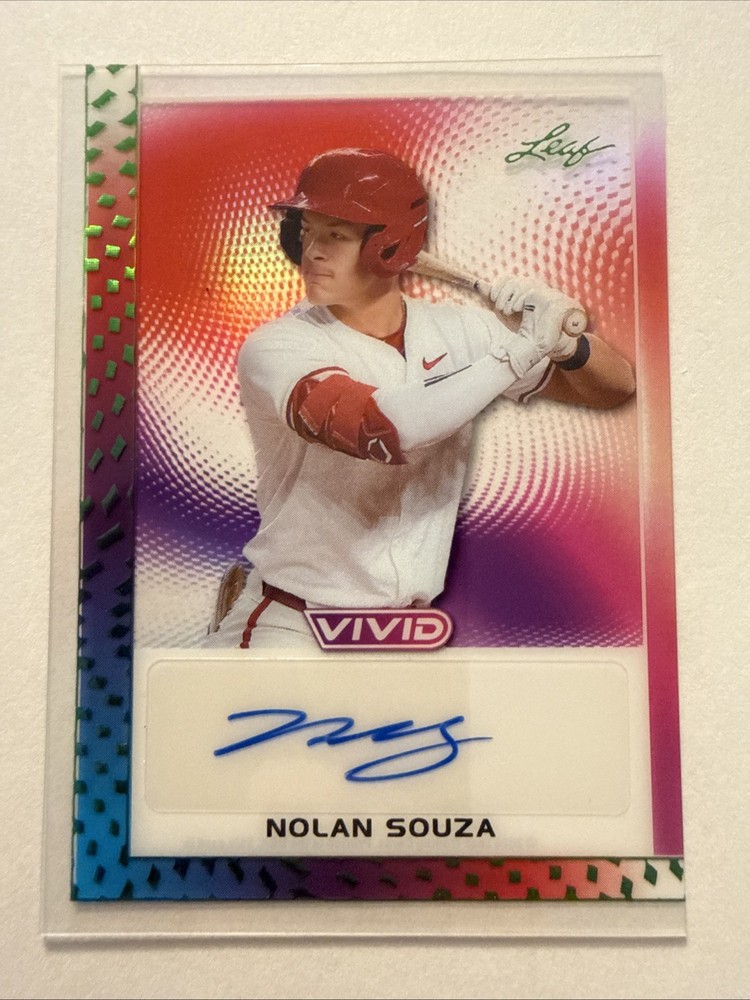 Nolan Souza 2026 Leaf Vivid Clear Acetate Green Variation Auto Xrc #1/1 Wow