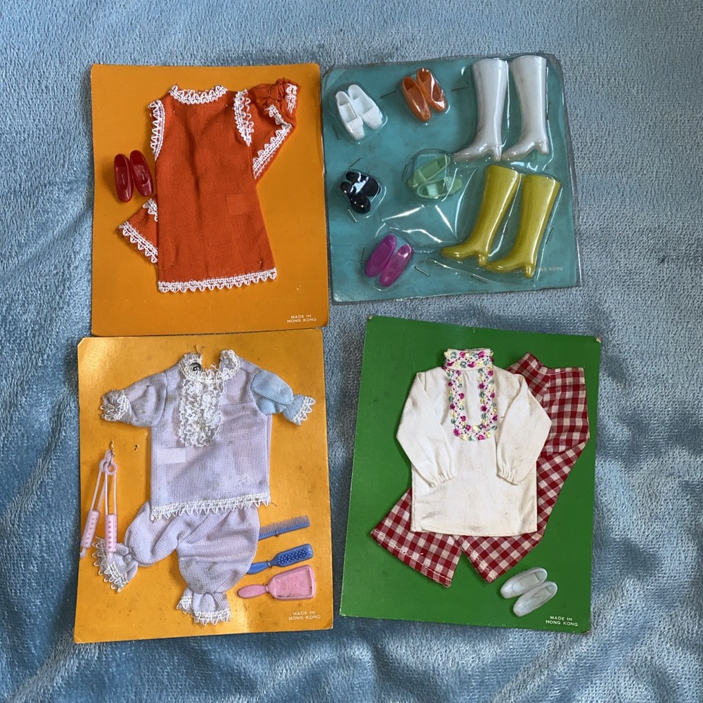 Vintage  Lot of 4 Barbie  Skipper Clone Doll Clothes   Hong Kong