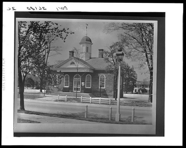 Photo:Colonial Williamsburg Virginia 1940s Bruton Parish Church Building