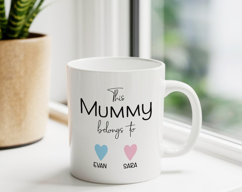 Mother's Day Mug Personalised This Mummy Belongs To Mug. Mummy Gift From Kids Th