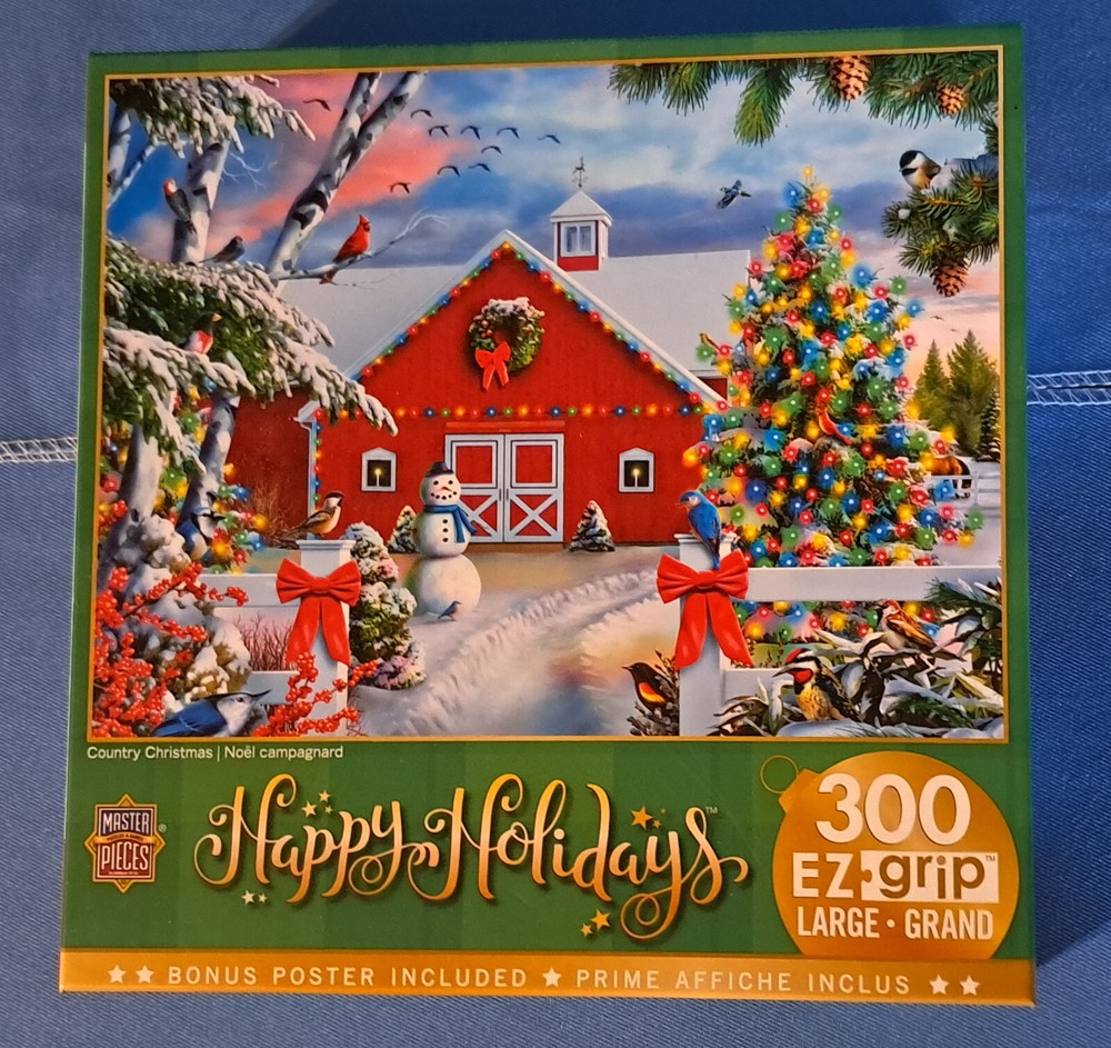 MASTER PIECES HAPPY HOLIDAYS PUZZLE (COUNTRY CHRISTMAS) 300 EZ GRIP 24